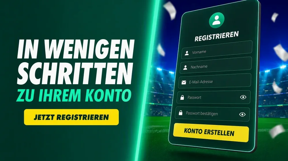 Registrierungsformular mit Eingabefeldern auf dem Bildschirm