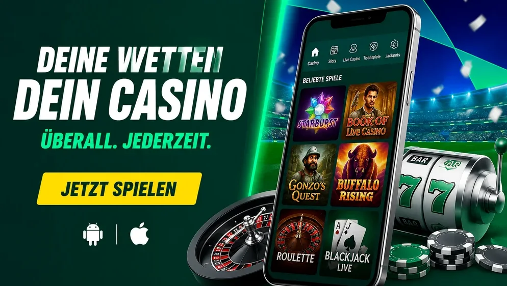 Smartphone mit Bet365 App für Android und iOS
